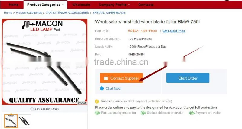 Auto accessory for BMW 750i wiper blade