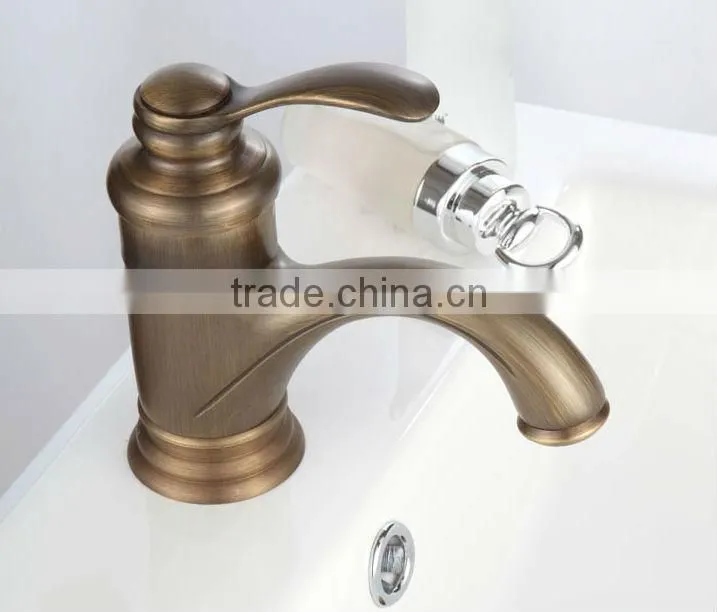 Single Lever Antique Brass Basin Mixer Tap QH174C