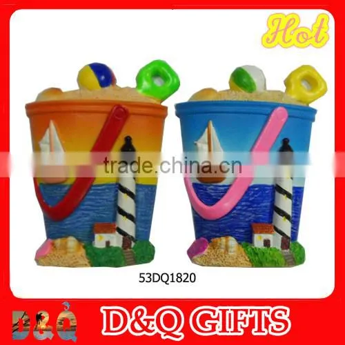 Sea souvenir gifts resin sand bucket magnet