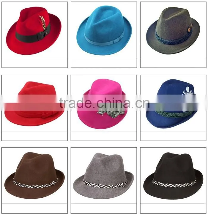 Pink Wool Felt Hats Upturned Brim For Girls