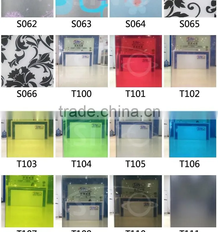 S031 Hard Carton 3-5 Years Colored Print Glass Vinyl Wrap Roll Paper