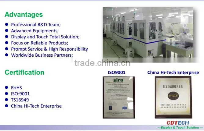 Reputed Supplier 7.0''TFT color LCD+capacitive touch and controller board module lcd