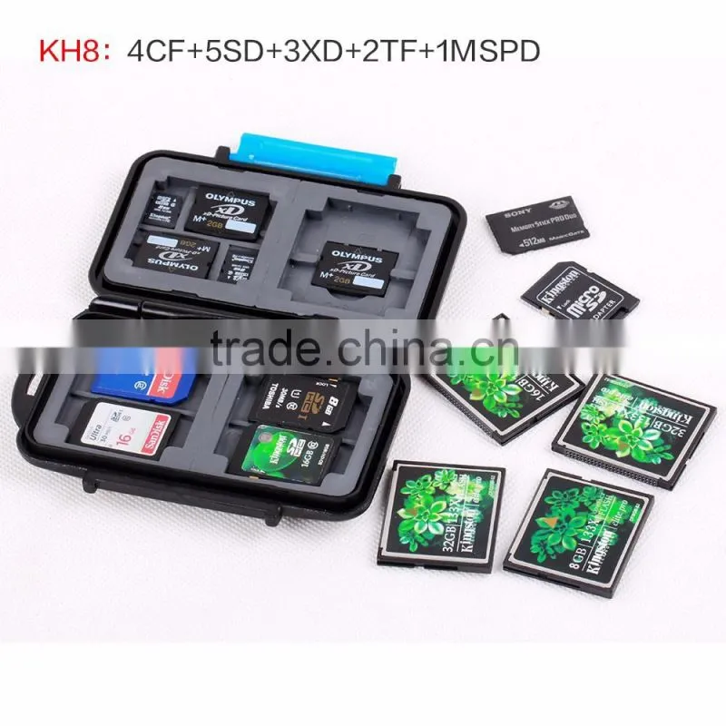 LYNCA KH8-1 Water-Resistant Anti-shock Memory Card Case Holder for 4CF+8SD Cards