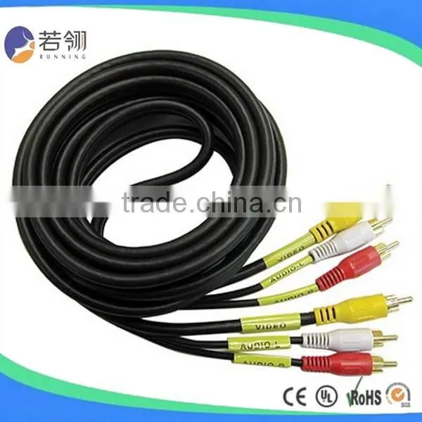 3 rca to 3rca audio cable UL CE ROHS