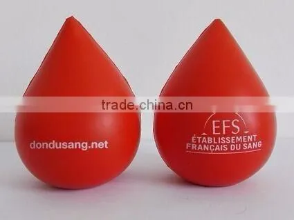 pu blood drop stress ball