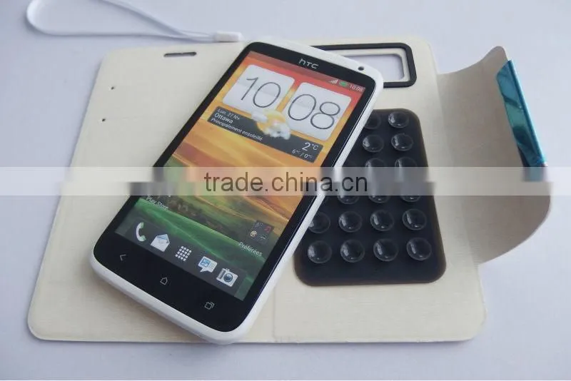 universal Flip Leather Phone case with sucker