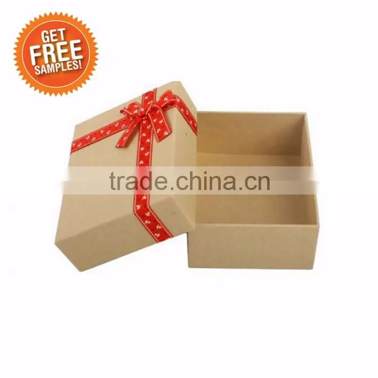 Luxury custom printed recyclable brown kraft paper gift box