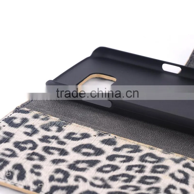2015 the most fashionable mobile phone accessories, folio pattern PU leather grain flip style case for smart phone