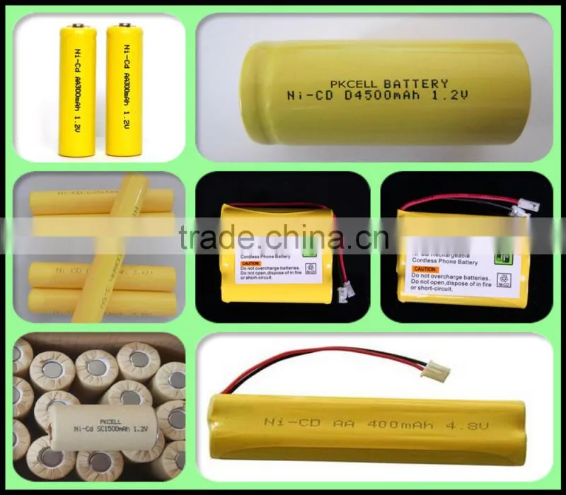 Nicd D 5000mah 1.2V rechargeable battery and battery pack