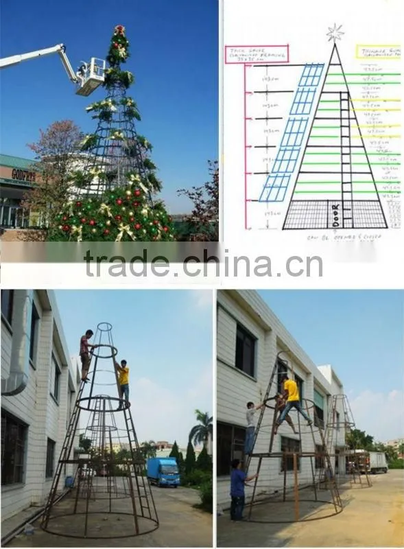 Christmas decorative lighted outdoor trees