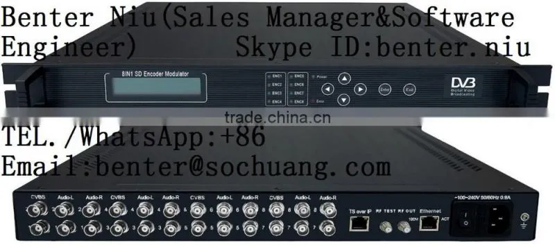 sd Modulator with scrambler (8AV in,DVB-C out)