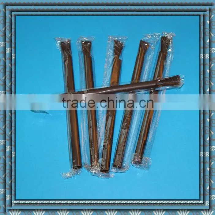 hot selling disposable 7*200mm black plastic spoon straw