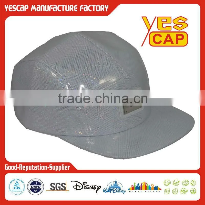 custom PU 5 panel snapback hats wholesale