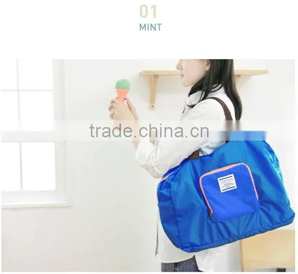 Waterproof nylon foldable shopping bag for women