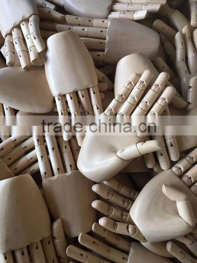 8" kids wooden hand mannequin hand drawing hand display hand