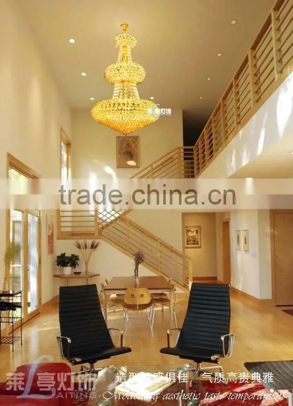 Incandescent Luminaire Pendant Lamp, Large Crystal Chandelier For Hotel