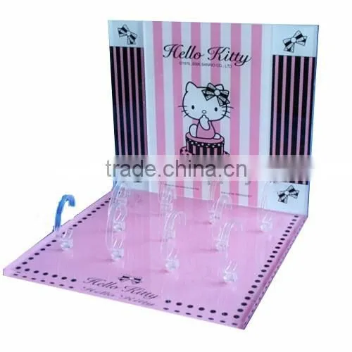 simple design acrylic watch display stand,watch display stand with C rings Shenzhen factory