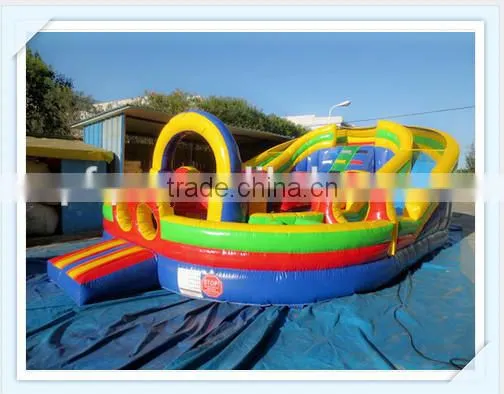 new design inflatable obstacle course for kids/inflatable tunnel play game