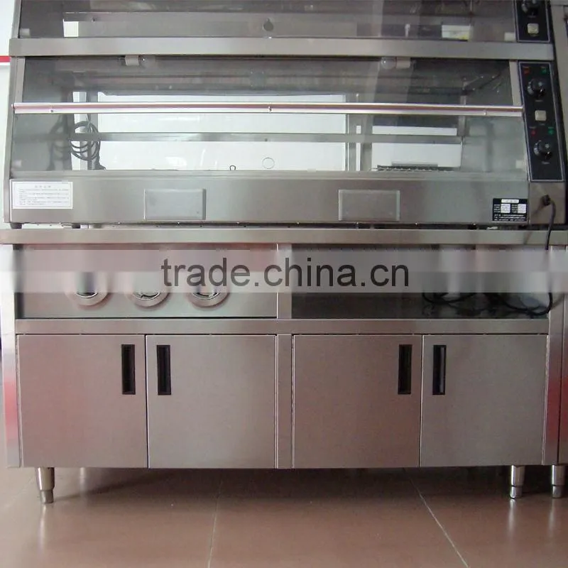 stainleess steel center island used in kitchen
