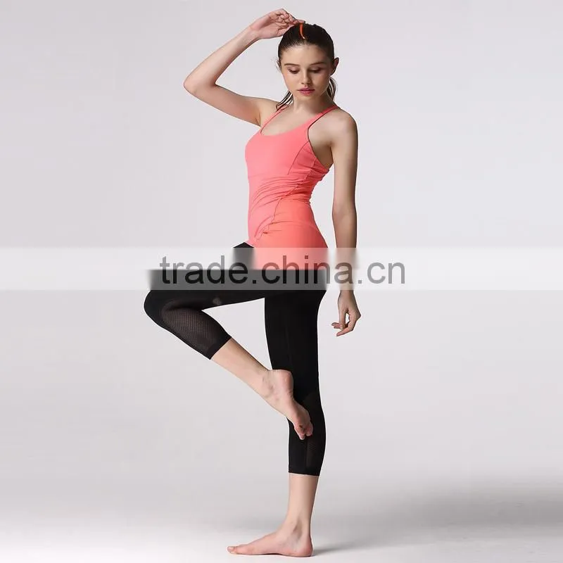 new design fitness crop top, wholesale hot sale high quality jogger vest