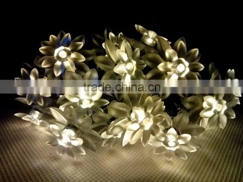 LED Solar String Lights With Lotus led christmas decoration light