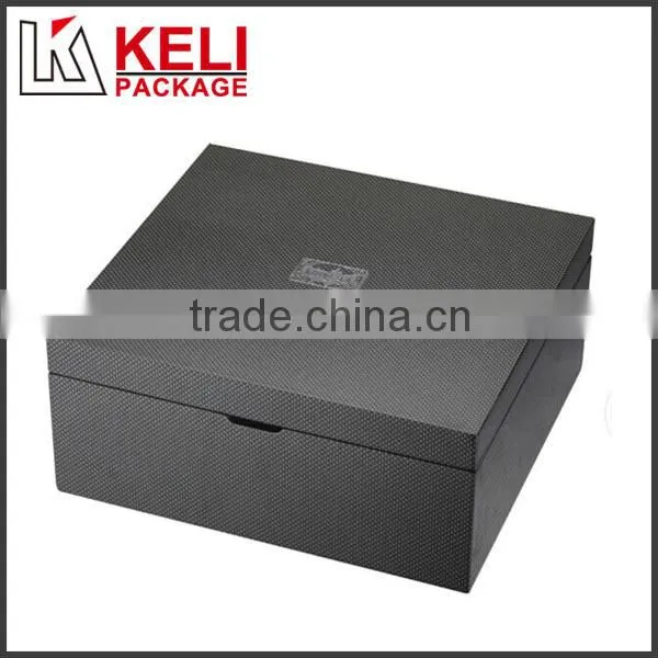 High Quality grainy paper Customized Wooden Tea Box