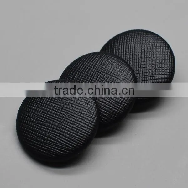 metal tack button leather covered jeans button for denim