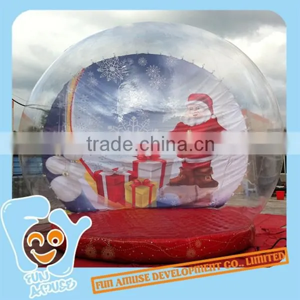 5m Outdoor Christmas Ornament Giant Xmas Inflatable Giant Snow Globe for Take Photo