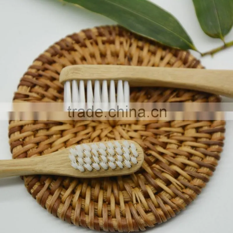 White color wire brush handmade bamboo toothbrush, wood toothbrush new products