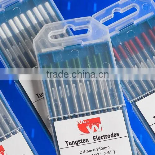 ISO 6848 standard pure wp tungsten electrode 1.0x175mm