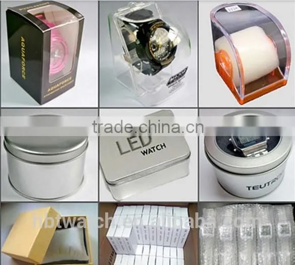 hottest sale fashion design night light ODM led wrist watch for wholesale