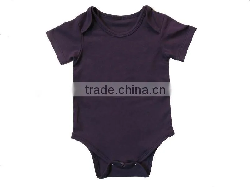 Hot Sale 100% Cotton Plain Baby Bodysuit