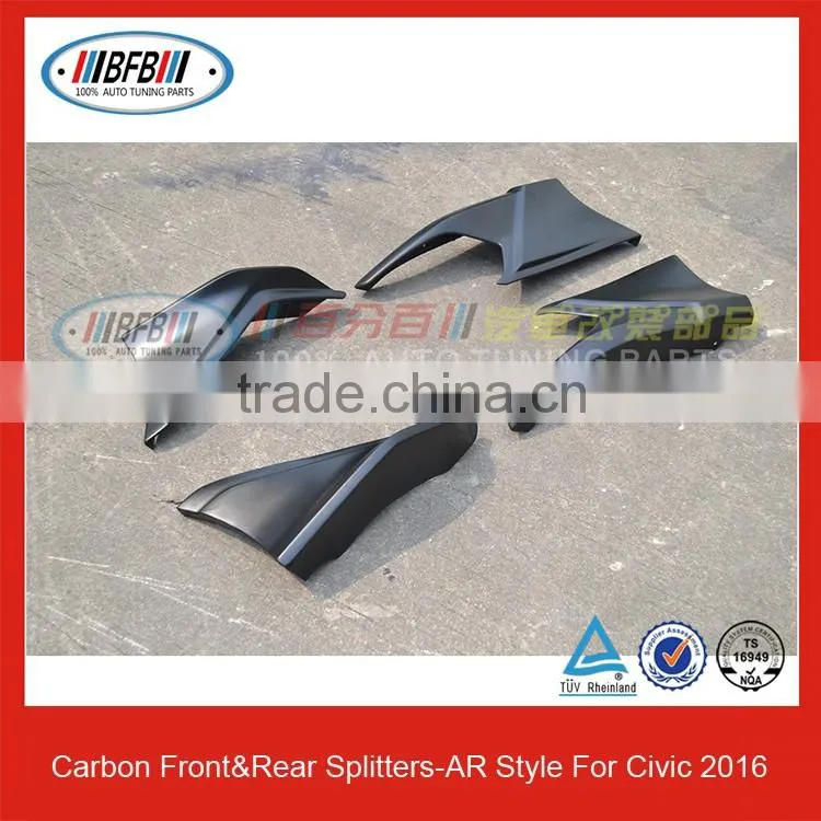 For Civic 2016 Carbon Fiber Front Fenders OEM Style Side Vents Replacement Side Fenders