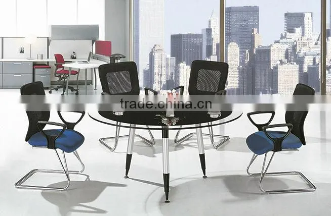 Luxury furniture round table office meeting table talk table with metal leg PT-M003