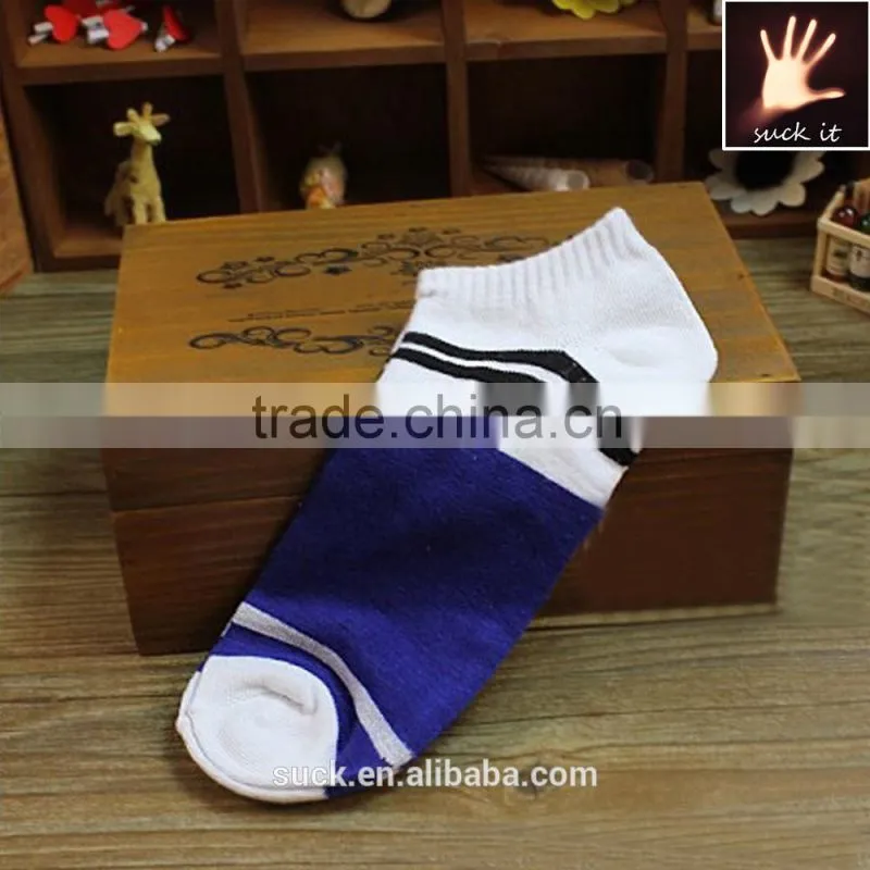 Mens Boy Multi-Color Breathable High Ankle Warm Striped Stitched Dress Socks