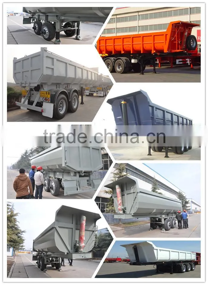 CIMC Hydraulic Cylinder Tractor U Shape Tipper Trailer, Semi Dump Truck Trailer