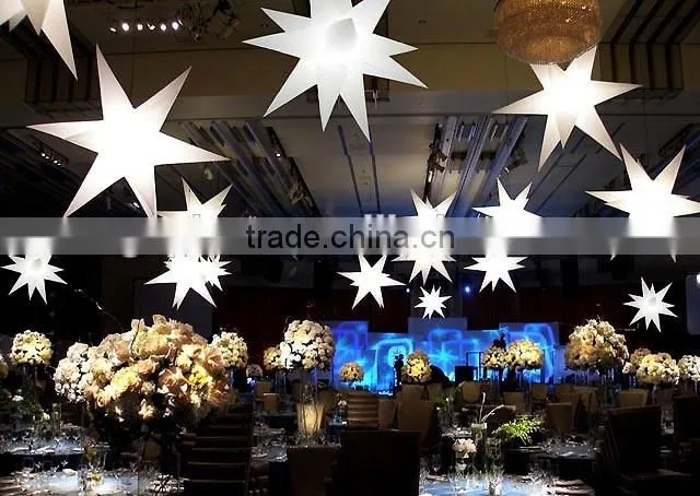 2016 factory direct sale color changing inflatable adevrtising hanging star, inflatable led stars for sale