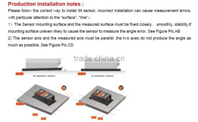 SCA128T Marine Digital Clinometer Dual axis Tilt Sensor With 4-20mA Stable Output