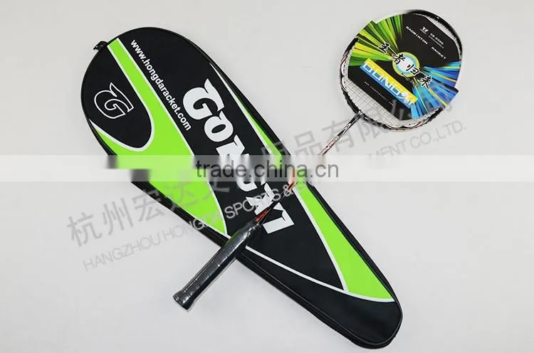 GX-9046 BLACK High performance aluminium&carbon fiber badminton racket with badminton bag/create your top brand badminton racket