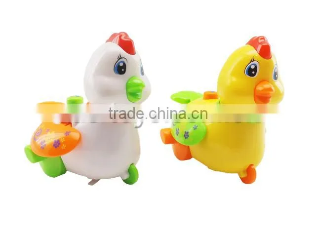 2PCS Baby wind up yellow chicken toy