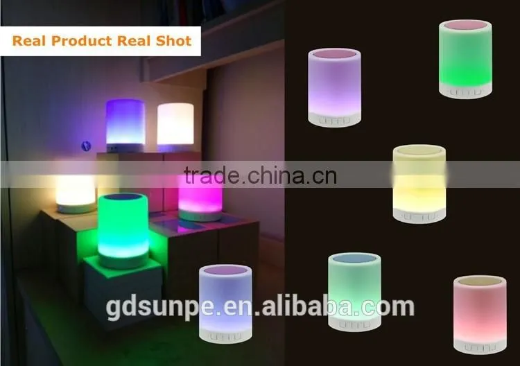 Portable Light Up Bluetooth Speaker With Led Light For Promotional Gift