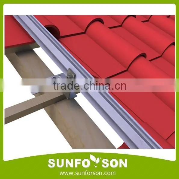 Aluminum Extrusion Solar Panel Tile Roof Mounting Brackets