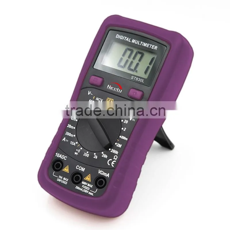 LCD Display Low Price Digital Multimeter ST830L with 2000 counts