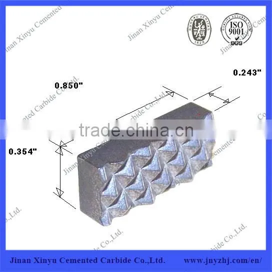 Tungsten carbide gripper tips, gripper insert