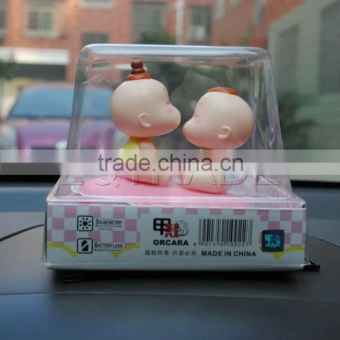 Cute Solar doll/ Shake head doll/KISS BABY doll /Car decoration