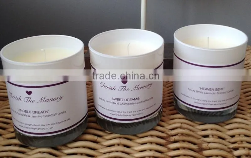 Sweet Dreams Luxury Lavender & Chamomile Nature Scented Soy wax Candle in glass jar