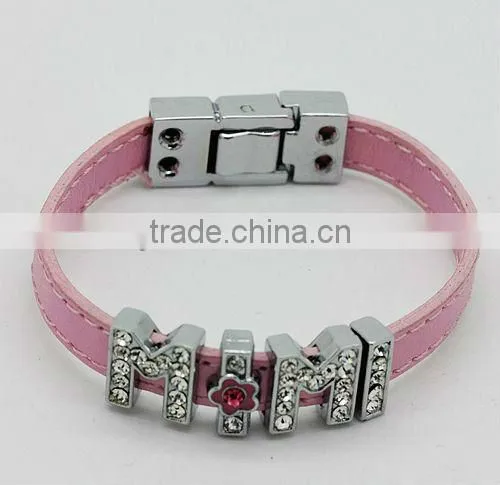 DIY Leather bracelet silk cord bracelet(HB057)