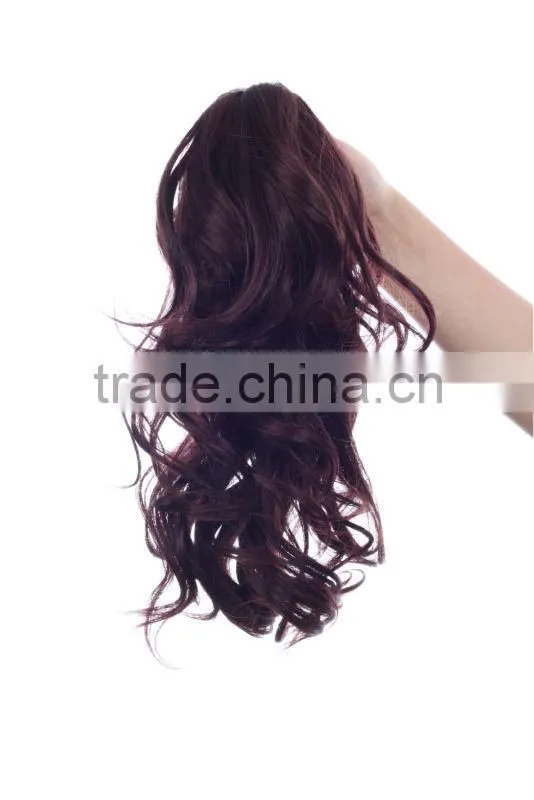 claw ponytails red curly hair