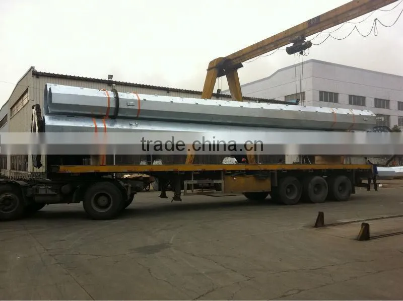 Steel galvanized microwave communications pole