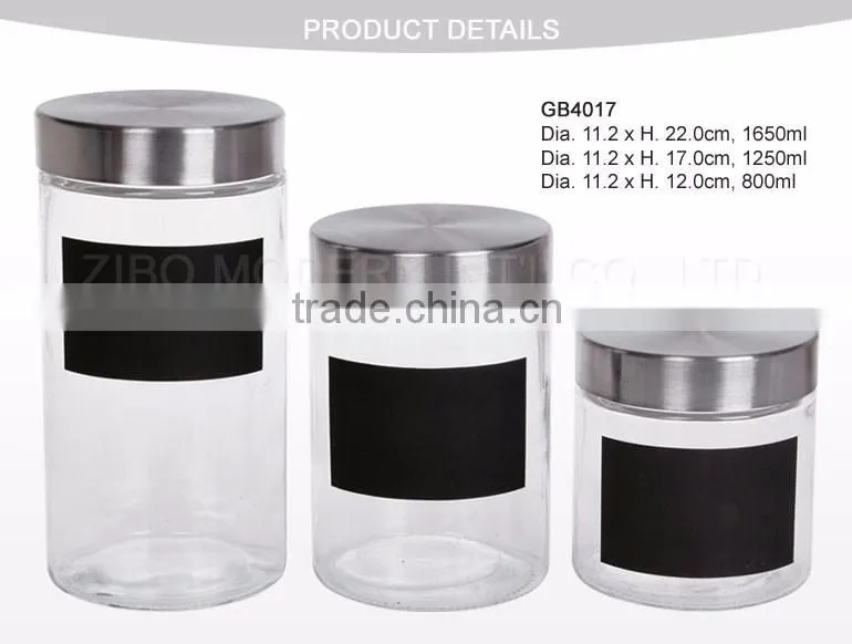 Decal Glass Honey Canister Memo Jar Transparent Glass Jar With Lid